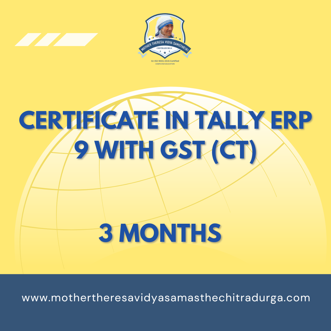 Certificate in Tally ERP 9 with GST