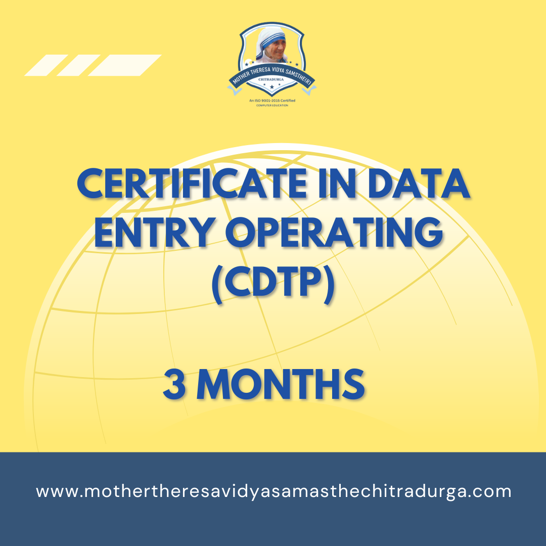 Certificate in Data Entry Operating